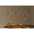 Lucide CALINA függeszték fém, akril, barna, borostyán, LED, 7W, 610lm, 2200K-3300K - 24406/86/96
