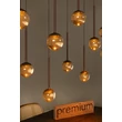 Lucide CALINA függeszték fém, akril, barna, borostyán, LED, 7W, 610lm, 2200K-3300K - 24406/86/96