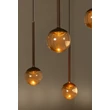 Lucide CALINA függeszték fém, akril, barna, borostyán, LED, 7W, 610lm, 2200K-3300K - 24406/86/96