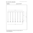 Lucide CALINA függeszték fém, akril, barna, borostyán, LED, 7W, 610lm, 2200K-3300K - 24406/86/96