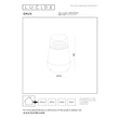 Lucide OPUS kültéri asztali lámpa fém, akril, fekete, fehér, LED, 9W, 650lm, 2700K, IP54 - 33804/05/30