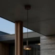 Lucide LENZ kültéri függeszték fém, üveg, barna, áttetsző, LED, 8W, 450lm, 2700K, IP54 - 33806/08/97