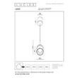 Lucide LENZ kültéri függeszték fém, üveg, barna, áttetsző, LED, 8W, 450lm, 2700K, IP54 - 33806/08/97