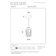 Lucide WELLS kültéri függeszték fém, barna, LED, 8W, 540lm, 2700K, IP54 - 33810/08/97