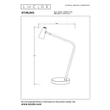 Lucide STIRLING asztali lámpa fém, fekete, LED, 2700K, 3W, 230lm - 36620/03/30