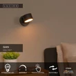 Lucide GIAN fali lámpa fém, fekete, LED, 9W, 200lm, 2700K - 44217/08/30
