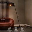 Lucide KELSO állólámpa fém, szövet, fekete, E27, 40W - 44719/81/30