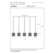 Lucide LAMBRES függeszték fém, fekete, E27, 40W - 45410/05/30