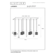 Lucide LAMBRES függeszték fém, bézs, E27+GU10, 40W+35W - 45410/09/41