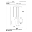 Lucide JOANET függeszték fém, üveg, fekete, füstszín, E27+GU10, 40W - 45494/16/96