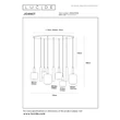 Lucide JOANET függeszték fém, üveg, fekete, füstszín, E27+GU10, 40W - 45494/19/96