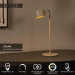 Lucide JOLAN asztali lámpa fém, műanyag, szürke, LED, 3.5W, 90lm, 2700K-5700K - 46619/03/41