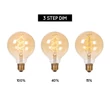 Lucide BULB LED izzó üveg, borostyán, E27, 4.9W, 450lm, 2200K - 49032/95/62