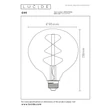 Lucide BULB LED izzó üveg, borostyán, E27, 4.9W, 450lm, 2200K - 49032/95/62