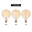 Lucide BULB LED izzó üveg, borostyán, E27, 4.9W, 440lm, 2200K - 49033/95/62