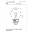 Lucide BULB LED izzó üveg, borostyán, E27, 3W, 190lm, 2200K - 49045/95/62