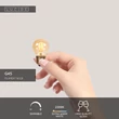 Lucide BULB LED izzó üveg, borostyán, E27, 3W, 190lm, 2200K - 49045/95/62
