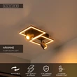 Lucide ARIANNE mennyezet lámpa fém, fekete, LED+GU10, 23W+50W, 850lm - 53102/24/30
