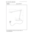Lucide OGDEN asztali lámpa fém, fekete, LED, 7W, 480lm, 3000K - 56505/06/30