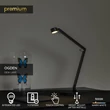 Lucide OGDEN asztali lámpa fém, fekete, LED, 7W, 480lm, 3000K - 56505/06/30