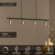 Lucide TIANA függeszték fém, fekete, pezsgő, GU10, 25W - 65401/04/05