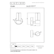 Lucide FILANI kültéri fali lámpa fém, üveg, fekete, áttetsző, LED, 6.5W, 470lm, 2700K, IP54 - 66800/07/30