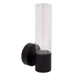 Lucide FILANI kültéri fali lámpa fém, üveg, fekete, áttetsző, LED, 8W, 600lm, 2700K, IP54 - 66800/08/30