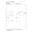 Lucide MONTANA fali lámpa fém, fekete, barna, LED, 6.3W, 415lm, 2700K-4000K - 68200/06/96