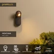 Lucide MONTANA fali lámpa fém, fekete, barna, LED, 6.3W, 415lm, 2700K-4000K - 68200/06/96