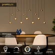 Lucide MONTANA függeszték fém, fekete, szürke, LED, 5.7W, 570lm, 2700K-4000K - 68400/75/15
