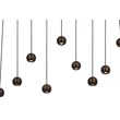 Lucide MONTANA függeszték fém, fekete, barna, LED, 5.7W, 570lm, 2700K-4000K - 68400/75/96