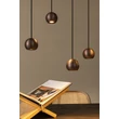 Lucide MONTANA függeszték fém, fekete, barna, LED, 5.7W, 570lm, 2700K-4000K - 68400/75/96