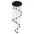 Lucide MONTANA függeszték fém, fekete, barna, LED, 5.7W, 390lm, 2700K-4000K - 68400/92/96