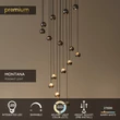 Lucide MONTANA függeszték fém, fekete, barna, LED, 5.7W, 390lm, 2700K-4000K - 68400/92/96