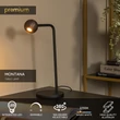 Lucide MONTANA asztali lámpa fém, fekete, barna, LED, 5W, 390lm, 2700K - 68500/05/96
