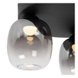 Lucide TAMINO mennyezet lámpa fém, üveg, fekete, füstszín, LED, 5.6W, 500lm, 3000K - 74119/15/30