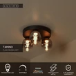 Lucide TAMINO mennyezet lámpa fém, üveg, fekete, füstszín, LED, 5.6W, 500lm, 3000K - 74119/15/30