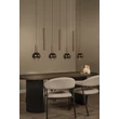Lucide JASMINE függeszték fém, üveg, réz, füstszín, LED, 4W, 360lm, 2200K-3300K - 74420/07/65