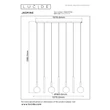 Lucide JASMINE függeszték fém, üveg, réz, füstszín, LED, 4W, 360lm, 2200K-3300K - 74420/07/65