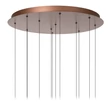Lucide JASMINE függeszték fém, üveg, réz, füstszín, LED, 4.5W, 292lm, 2200K-3300K - 74420/12/65