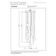 Lucide JASMINE függeszték fém, üveg, réz, füstszín, LED, 4.5W, 292lm, 2200K-3300K - 74420/12/65