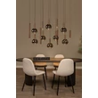 Lucide JASMINE függeszték fém, üveg, réz, füstszín, LED, 4.4W, 360lm, 2200K-3300K - 74420/14/65
