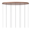 Lucide JASMINE függeszték fém, üveg, réz, füstszín, LED, 4.4W, 360lm, 2200K-3300K - 74420/14/65