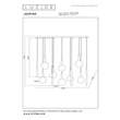 Lucide JASMINE függeszték fém, üveg, réz, füstszín, LED, 4.4W, 360lm, 2200K-3300K - 74420/14/65