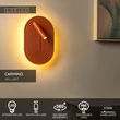 Lucide CARMINO fali lámpa fa, fém, narancs, LED, 9.8W+2.8W, 590lm+220lm, 2700K - 77292/12/55