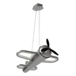 Lucide FOKKER függeszték, gyerek lámpa fém, szürke, LED, 28W, 1400lm, 2500K - 77490/26/15