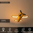 Lucide FOKKER függeszték, gyerek lámpa fém, sárga, LED, 28W, 1400lm, 2500K - 77490/26/34