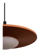 Lucide CARMINO függeszték fém, fa, fekete, narancs, LED, 8W, 700lm, 2700K - 77492/07/55
