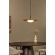 Lucide CARMINO függeszték fém, fa, fekete, narancs, LED, 8W, 700lm, 2700K - 77492/07/55