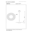 Lucide CARMINO függeszték fém, fa, fekete, narancs, LED, 8W, 700lm, 2700K - 77492/07/55